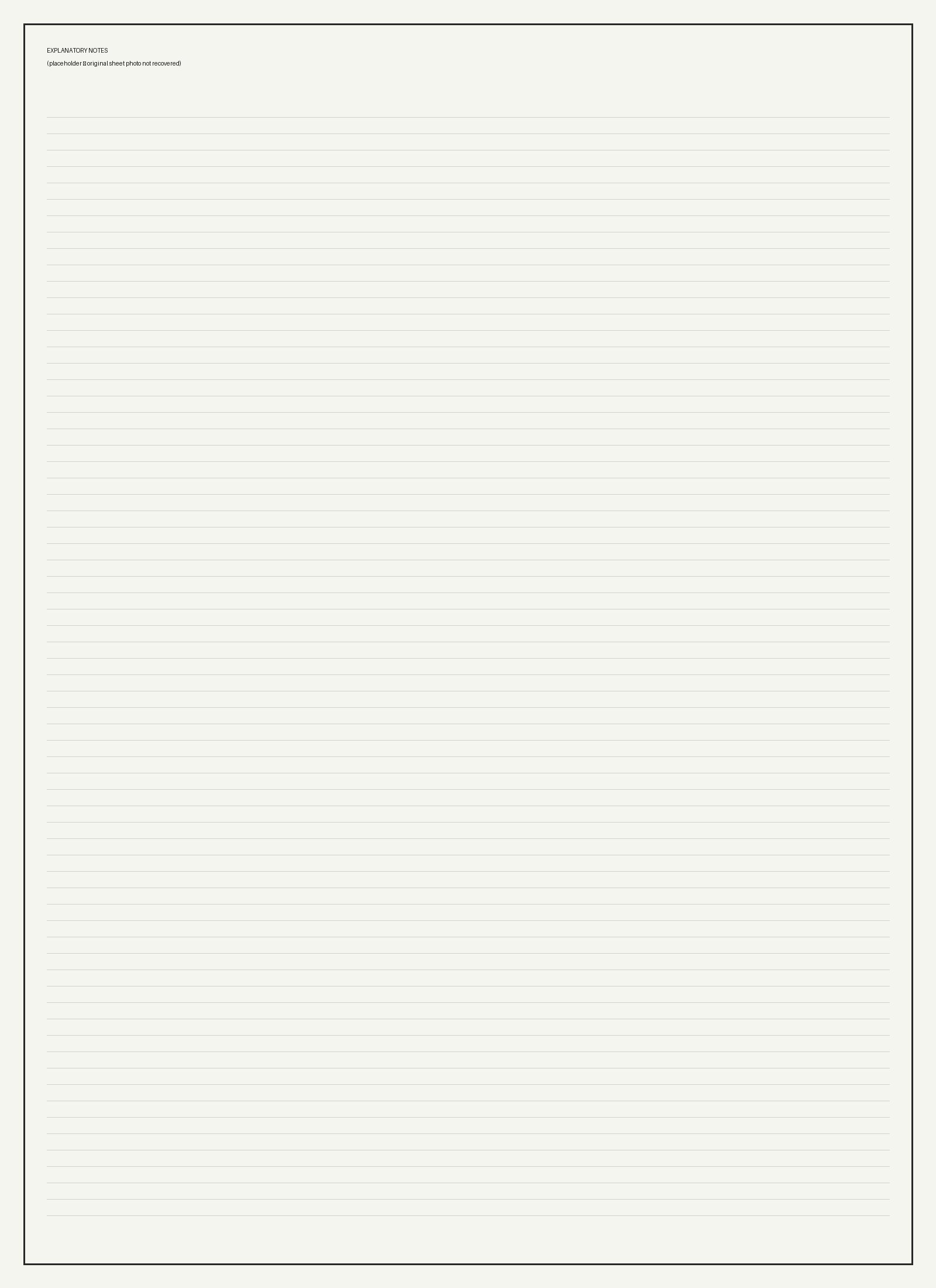 Explanatory Notes
